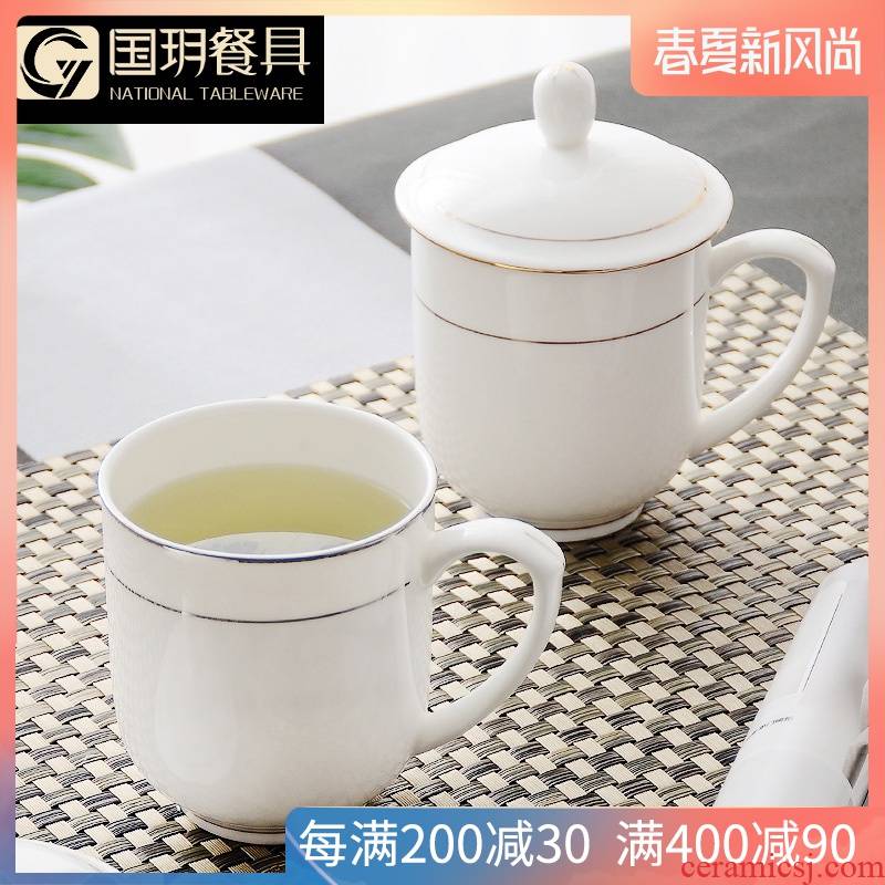 Tangshan ipads China cups mark cup with cover glass ceramic cup cup and creative office home tea cups