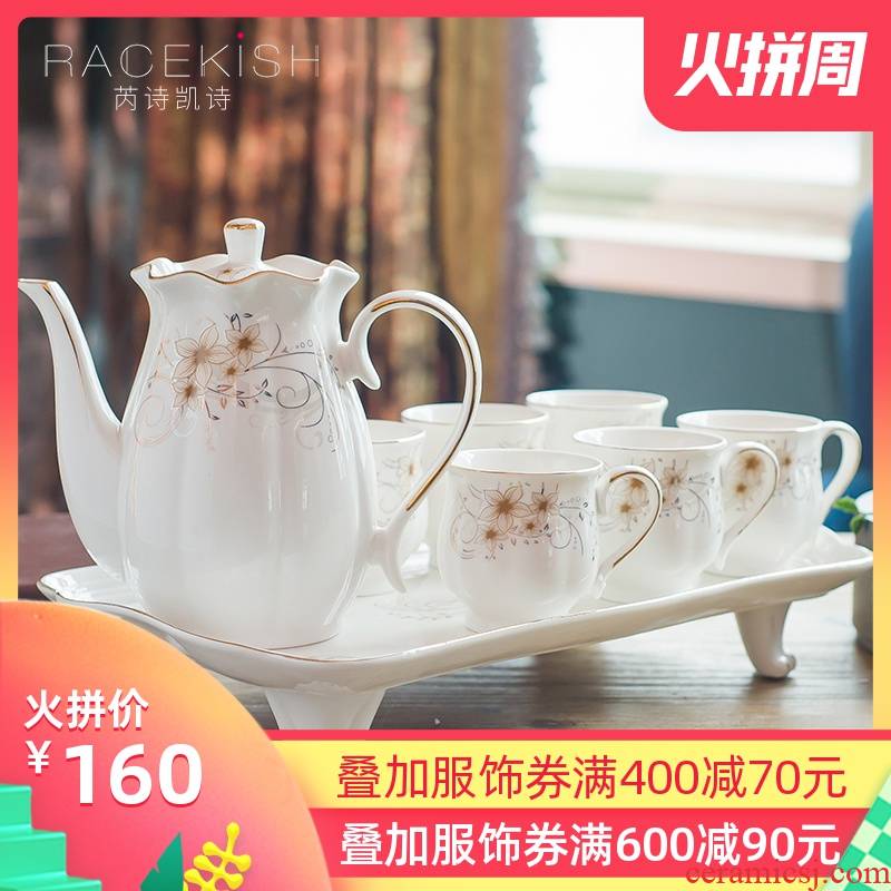European coffee cup suit creative contracted English afternoon tea tea sets red cup dish of ceramic coffee set