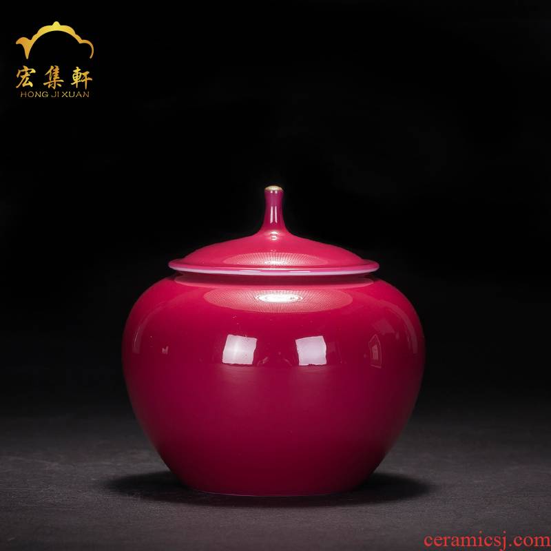 Small caddy fixings ceramic POTS jingdezhen ceramic pot rouge beauty glaze mini home store receives POTS