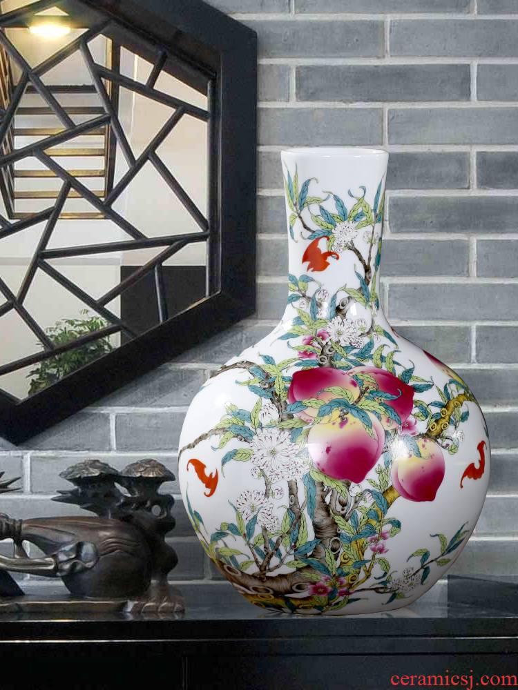 Jingdezhen ceramics vase porch decoration sitting room of Chinese style household flower arranging Chinese wind furnishing articles and TV ark