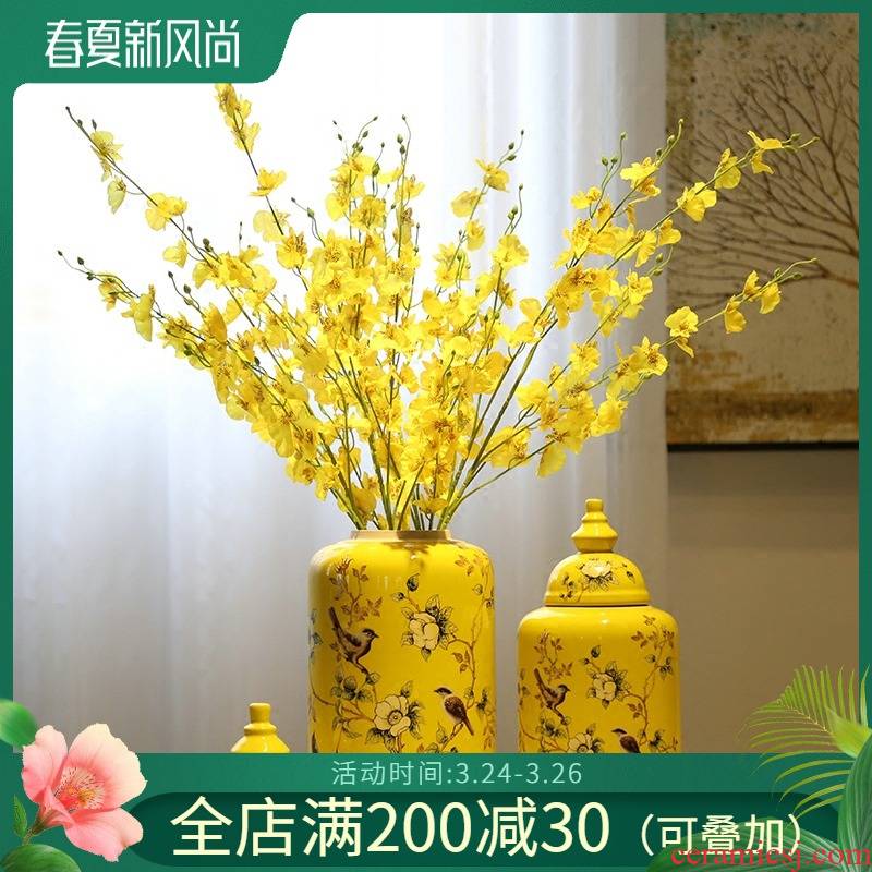 American pastoral painting of flowers and general as cans of new Chinese style ceramic vase flower furnishing articles club restaurant sitting room adornment flowers