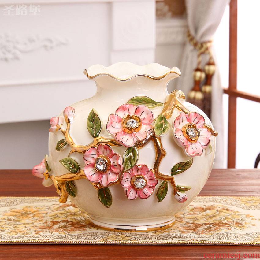 Fort SAN road of the new European vase decoration flower arranging flower implement large ceramic vase furnishing articles household act the role ofing is tasted package mail sitting room