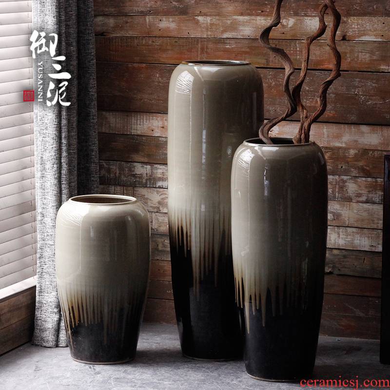 I and contracted ceramics of large vases, flower implement courtyard villa window flower arranging place jingdezhen large flower pot