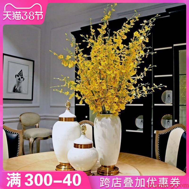 European home furnishing articles furnishing articles ceramic vase table decorations simulation flower art villa TV ark, desktop decoration