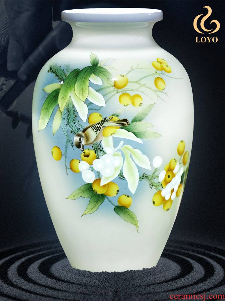 Jingdezhen ceramic furnishing articles hand - made vases, flower arranging dried flower Chinese office sitting room porch decoration craft gift