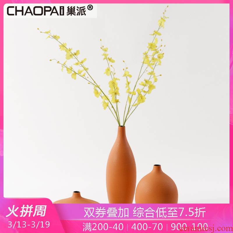 Creative new Chinese flower arranging flowers exchanger with the ceramics fine expressions using furnishing articles home sitting room desktop vase three - piece soft adornment
