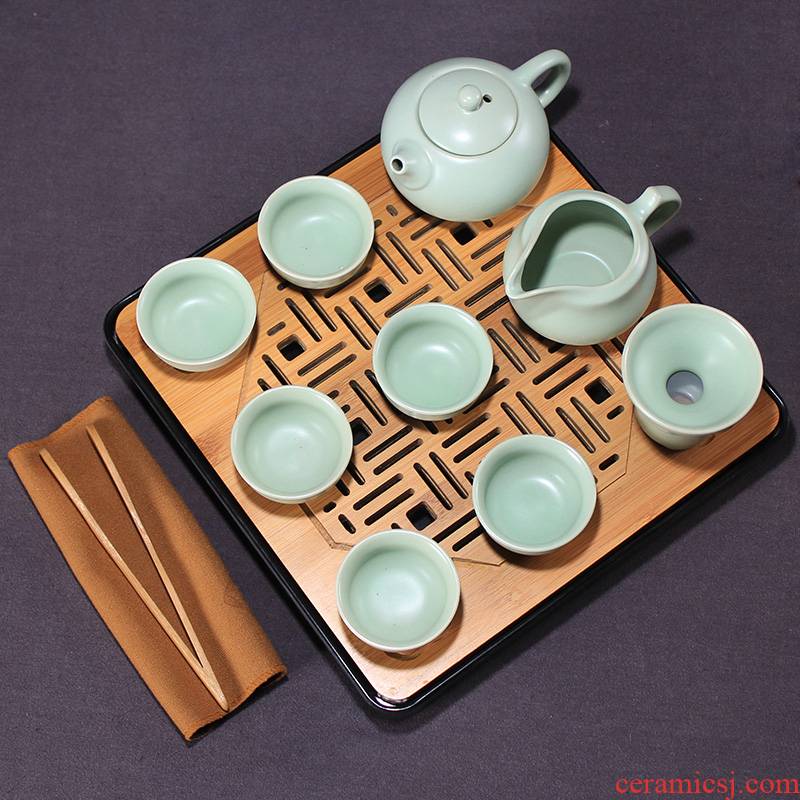 Your up kung fu tea set ceramic household contracted and I tea tray was dry terms plate of small water storage of a complete set of tea sets the teapot