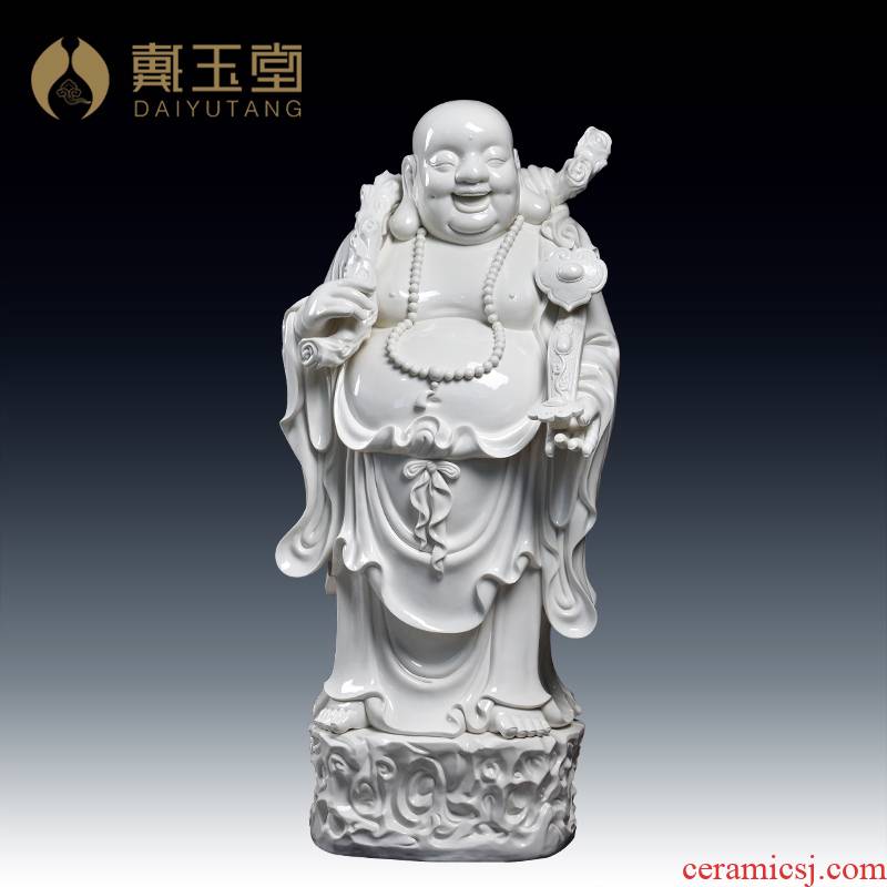 Yutang dai ceramic big Buddha floor furnishing articles vestibular adornment/1 m Gao Lishi maitreya D12-34