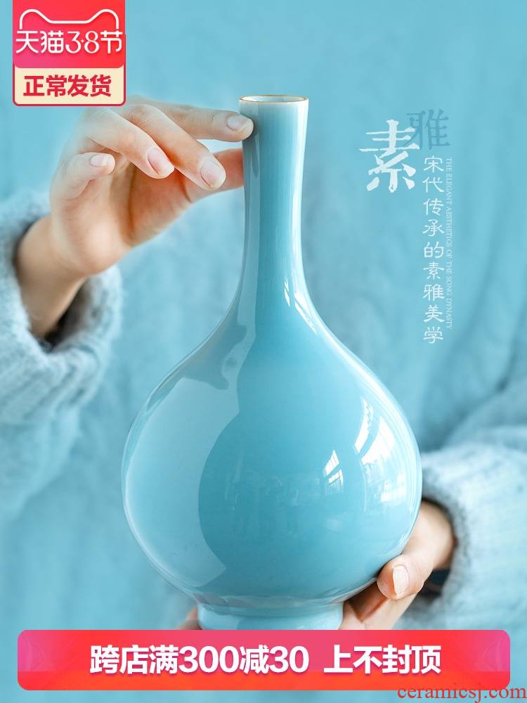 I and contracted sitting room of jingdezhen ceramics creative flower arranging place dry flower vase household decoration decoration process