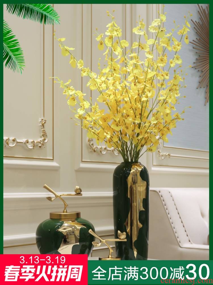 Mesa of light European - style key-2 luxury furnishing articles between sitting room porch example simulation flowers floral decoration decorative porcelain vase