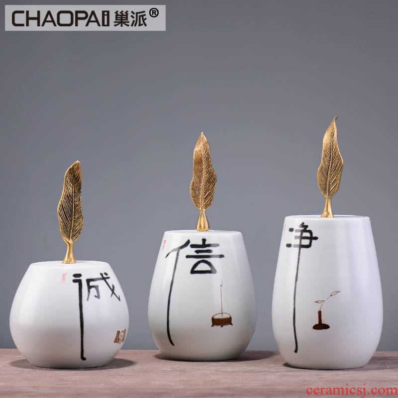 The New Chinese zen ceramic pot furnishing articles creative indoor soft adornment between example porch sitting room furniture decoration