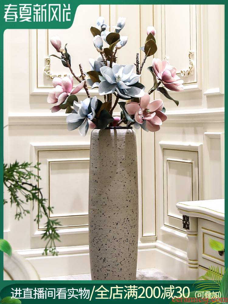 High ground large flower arranging ceramic vases, dried flower decorations place to live in the sitting room is I and contracted creative floral outraged
