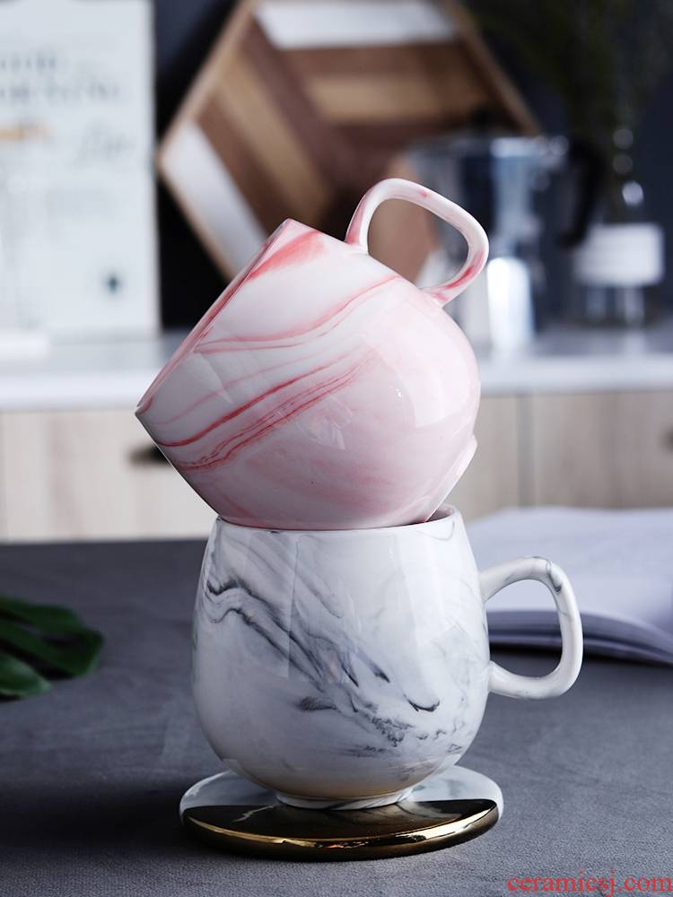 Northern wind web celebrity marble glass lovers students mark cup men 's and women' s household ceramic cup package mail