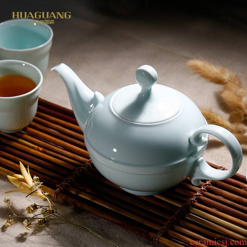 Uh guano celadon ceramics China household utensils suit zhiyuan, tea sets, 7 dresses gift box