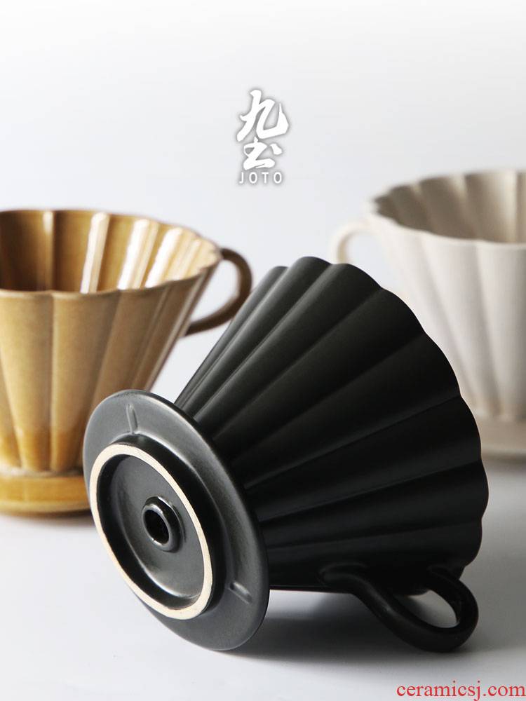 About Nine hands soil manual coffee cup ceramics filter filter cup of specialty coffee cup form a complete set of equipment to send coffee filter