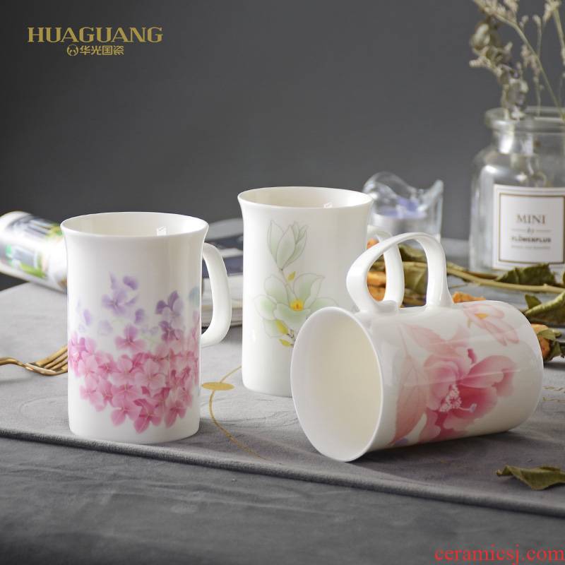 Uh guano ceramic ipads China cup cup with British high temperature glair cup English straight cup cup