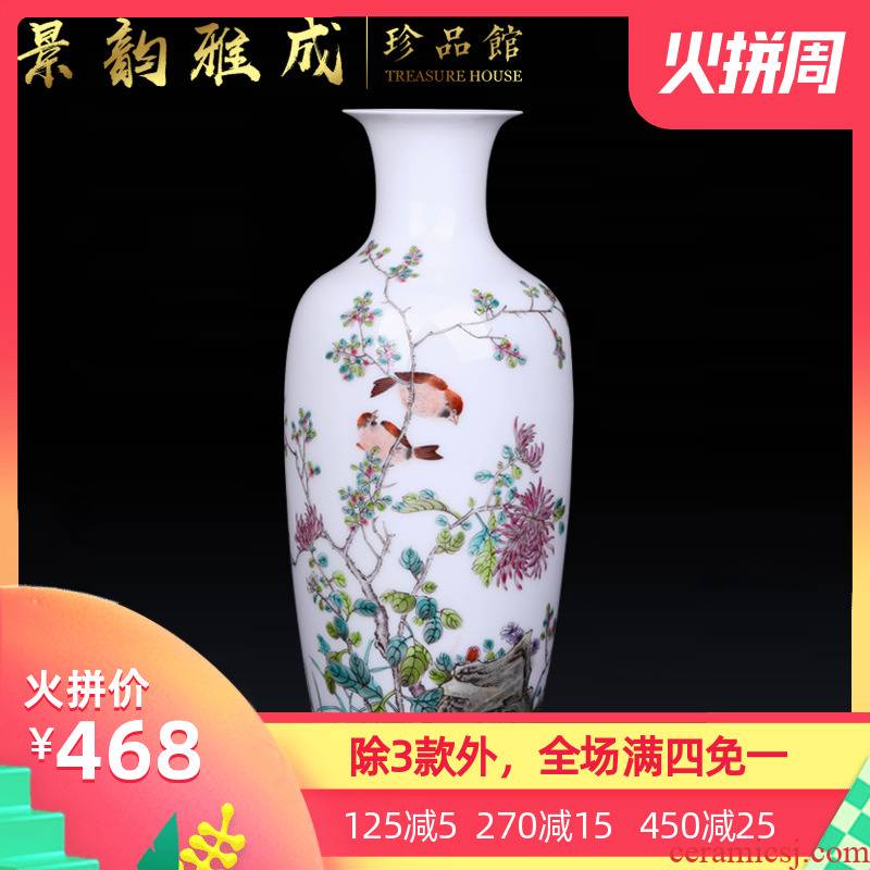 Jingdezhen ceramic checking out creative flower arranging place to live in the sitting room TV ark, arts and crafts porcelain vase decoration