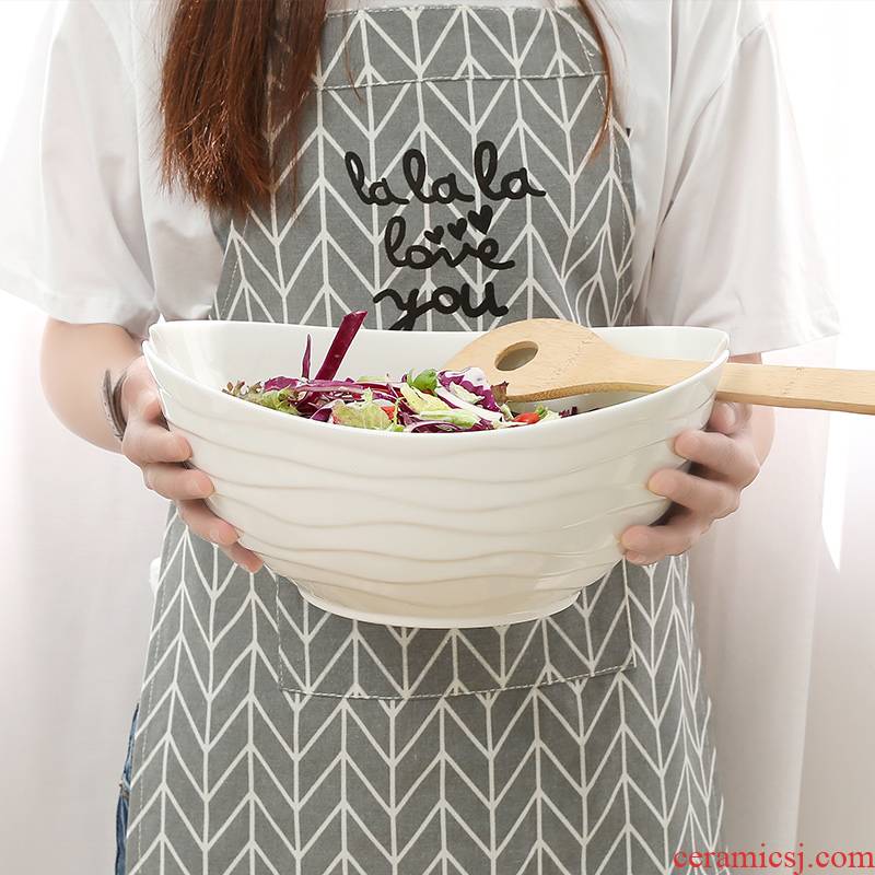 KaiGu pure creative ceramic fruit salad bowl bowl large fruits and vegetables dessert bowl of fruit basket