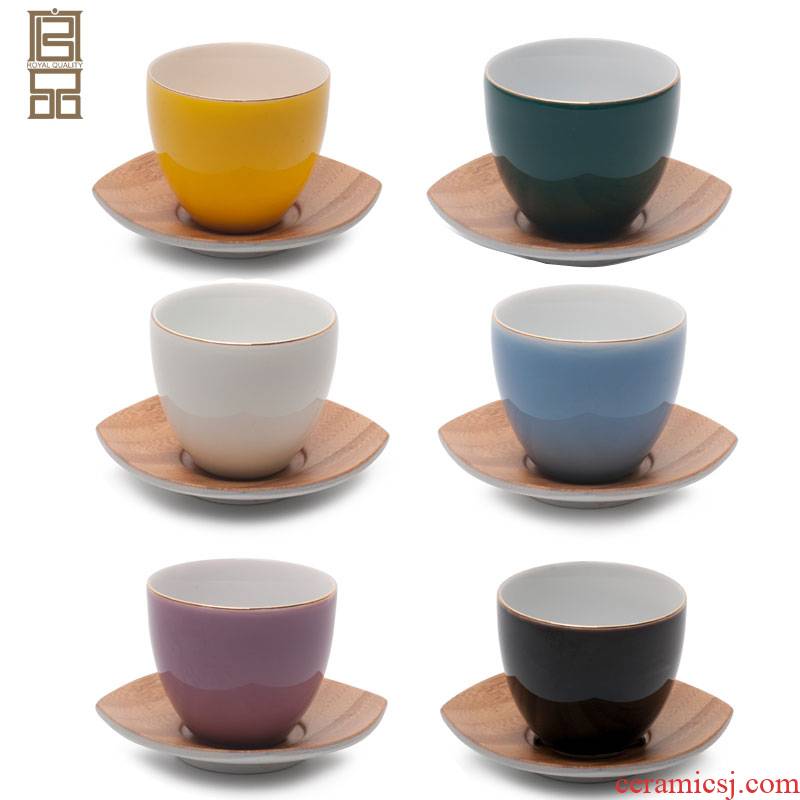 Auspicious blessing kung fu tea tea art glass ceramic Japanese tea taking parts sample tea cup tea performance training cups