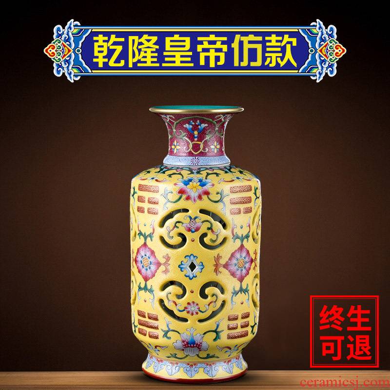 Better sealed up vase furnishing articles sitting room of Chinese style household jingdezhen ceramic famille rose decoration office decoration