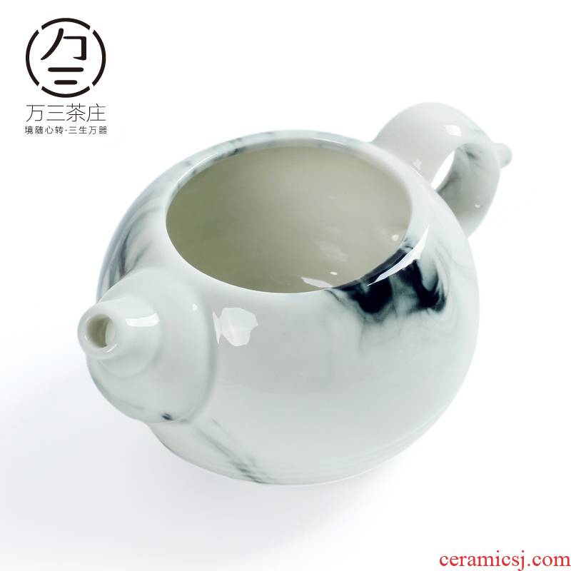 Three thousand tea fair ceramic cups of dehua white porcelain tea tea, head points is kung fu tea tea by hand
