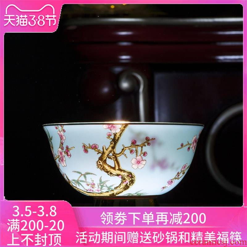 Tableware suit household Chinese wind high - end dishes teaspoons of European housewarming gift ipads bowls disc of jingdezhen ceramics