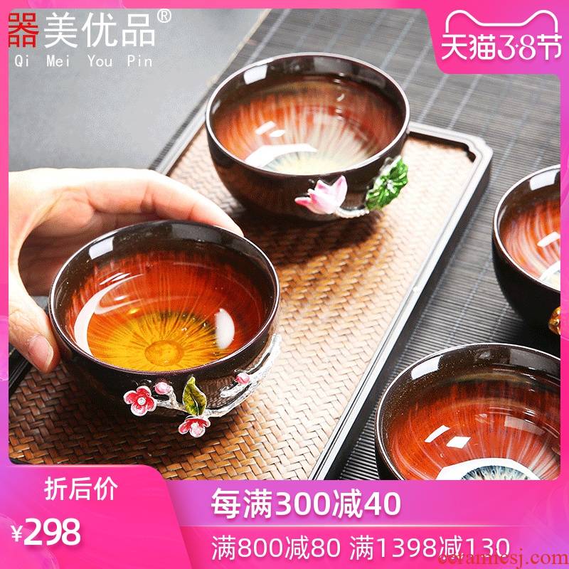 Implement the optimal product master cup single cup pure manual single CPU kung fu tea tea set up ceramic cups, small bowl