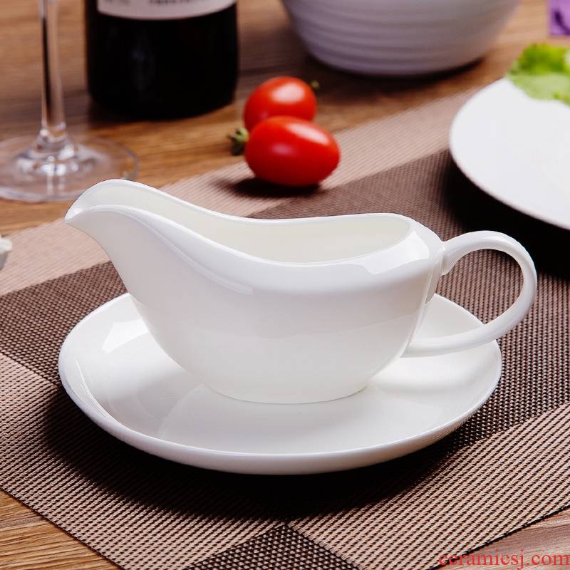 JingTianGe jingdezhen pure lead - free bucket ceramic ipads China black pepper sauce boat juice sauce poured juice cup west tableware
