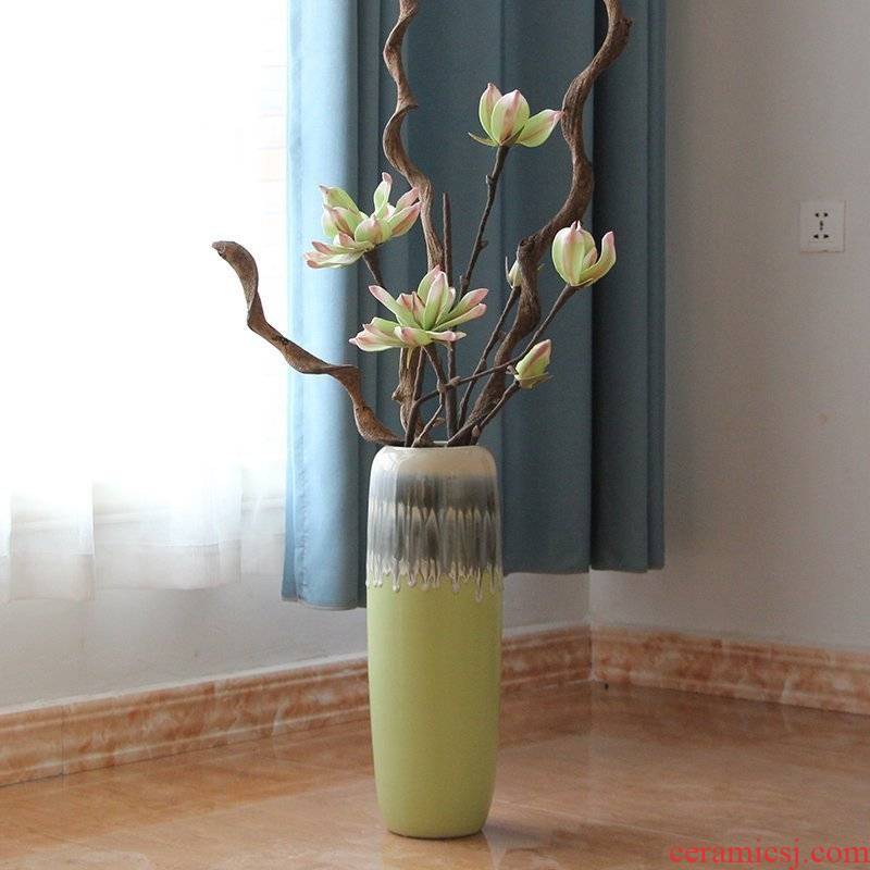 I and contracted Europe type of jingdezhen ceramics sitting room ground flower color glaze up vase decoration furnishing articles