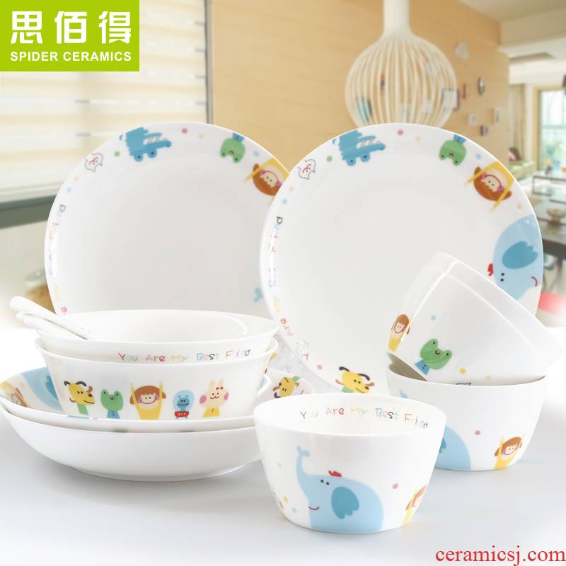 Think hk to diy ipads China tableware dishes contracted household suit creative cartoon children Korean dishes and plates