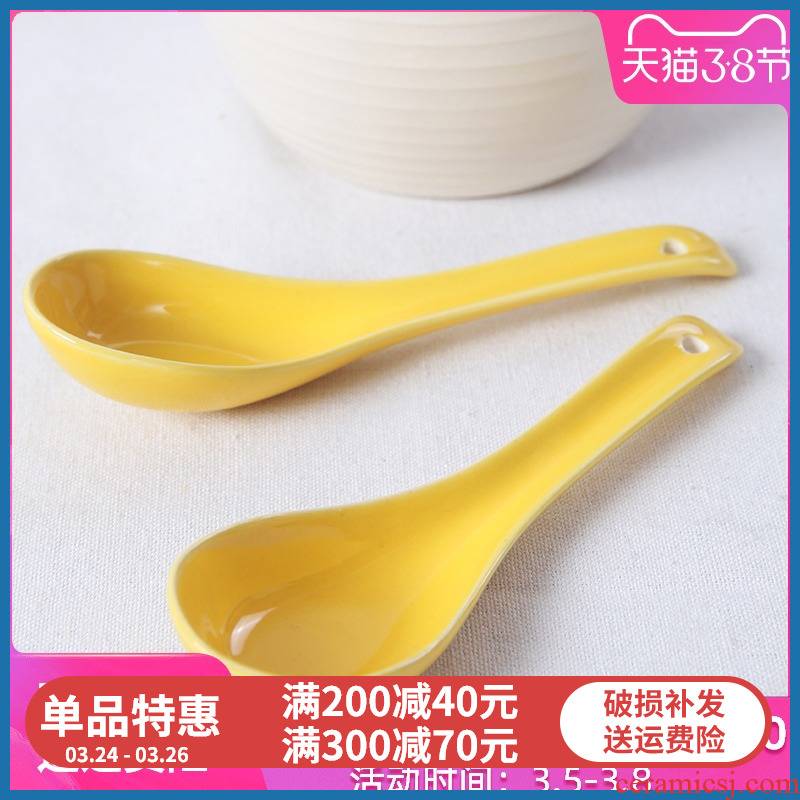 Spoon, yuquan 】 【 flavor dish of household ceramic tableware