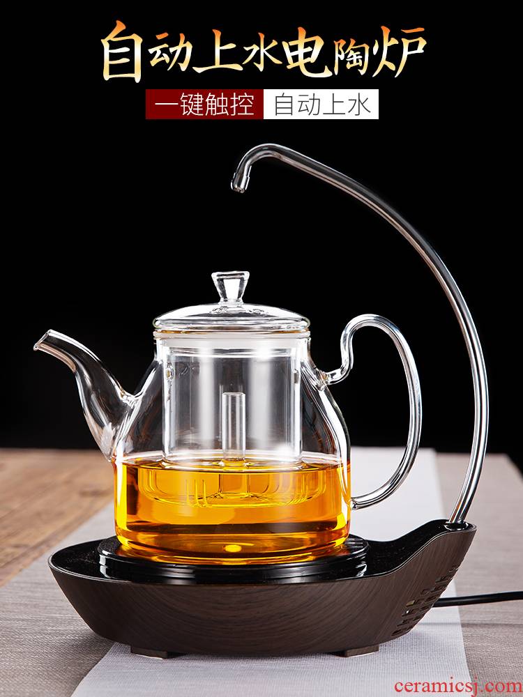 Automatic water boiled tea ware glass suits for steam boiling pot of household electrical TaoLu pu electric heating cooking tea stove