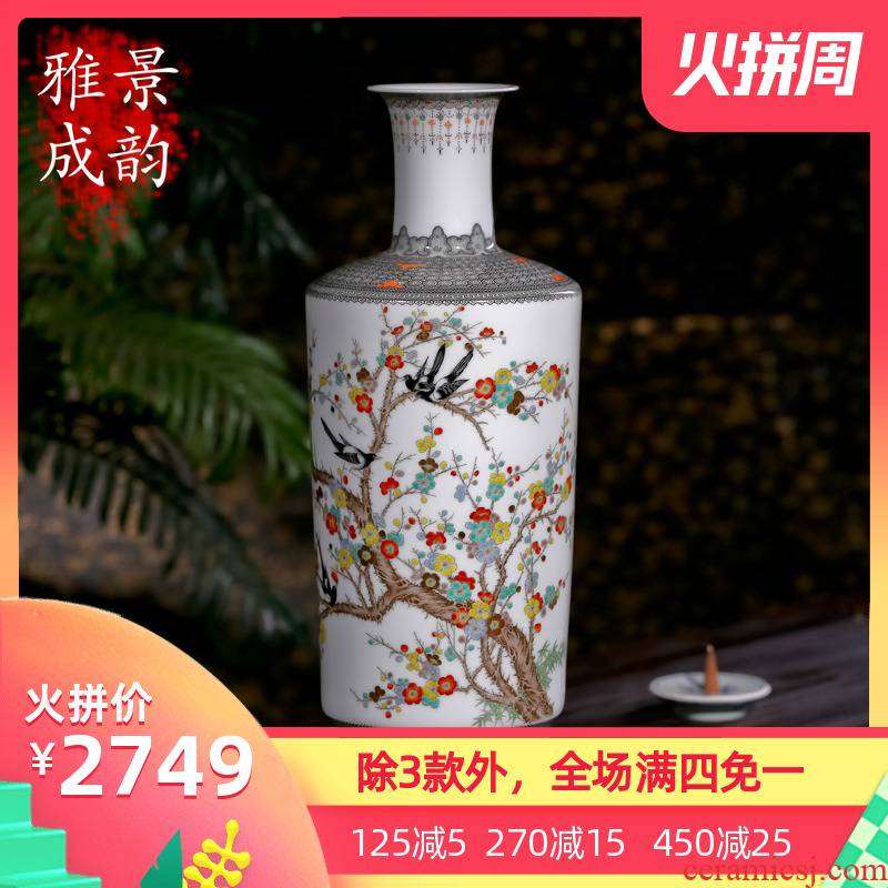 Jingdezhen ceramics pay-per-tweet vase famous hand - made craft vase sitting room home furnishing articles restoring ancient ways