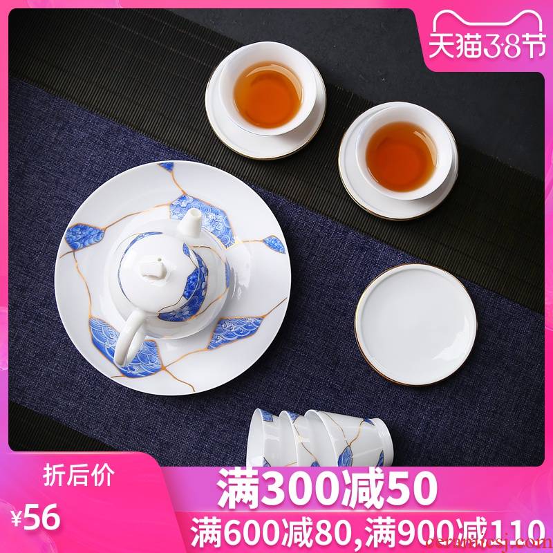 St hidden ceramic household pot bearing cup mat base small storage tray of the teapot teacup kung fu tea accessories