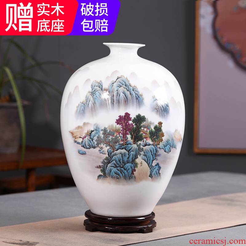 Jingdezhen ceramics, vases, flower arranging is new sitting room of Chinese style household act the role ofing is tasted TV ark, wine rich ancient frame furnishing articles