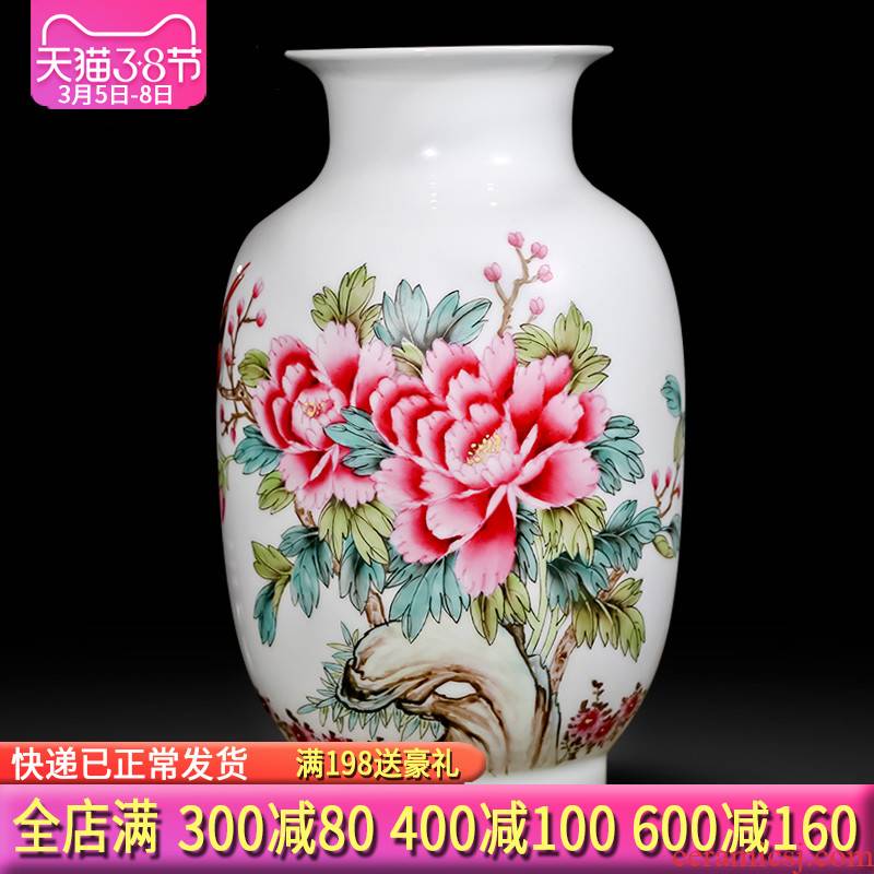 The Master of jingdezhen ceramics hand - made pastel vases, flower arranging flowers prosperous Chinese sitting room ark, furnishing articles