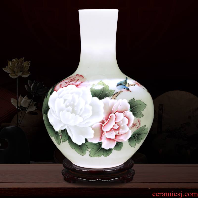 Creative thin foetus and exquisite porcelain jingdezhen ceramics astronomical spring brightness vase furnishing articles flower arranging hand - made ornaments