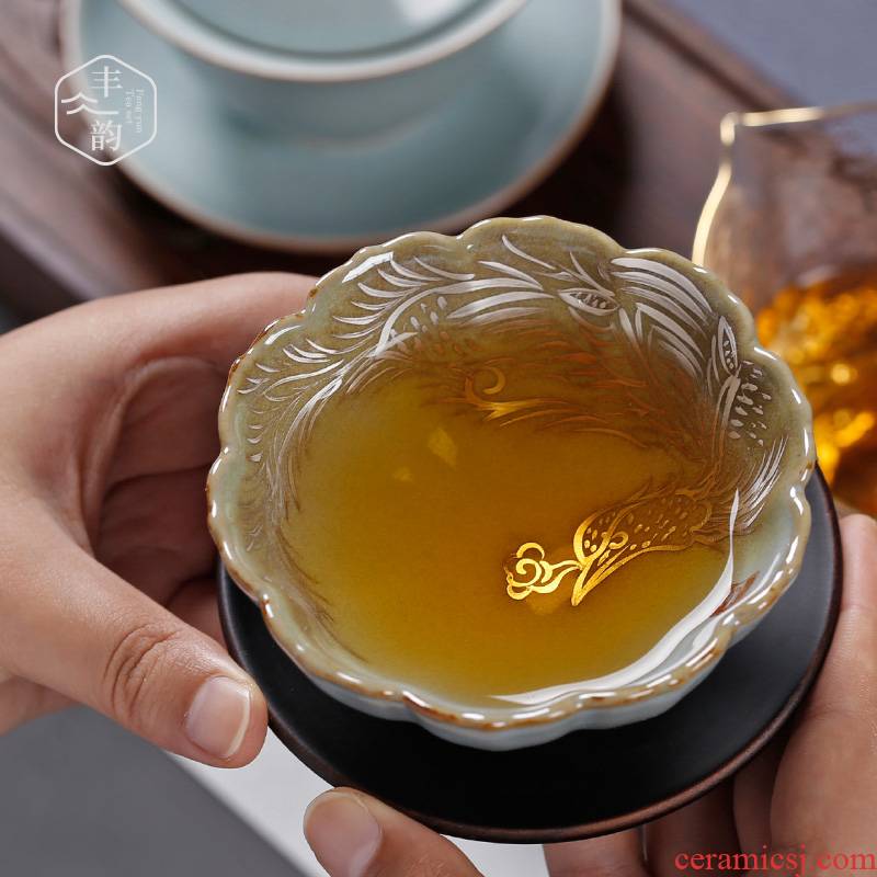 Your up large open cups hand - made ceramic masters cup move can keep sample tea cup ice crack checking silver longfeng single CPU