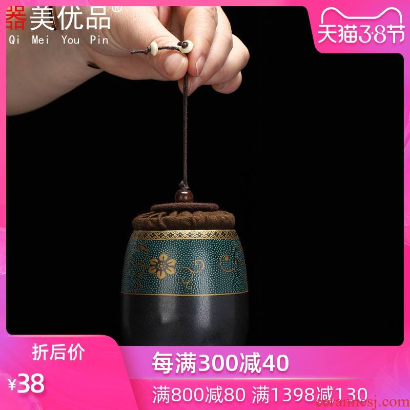 Implement the optimal product mini tea pot small portable travel deposit ceramic pot pu - erh tea tins seal