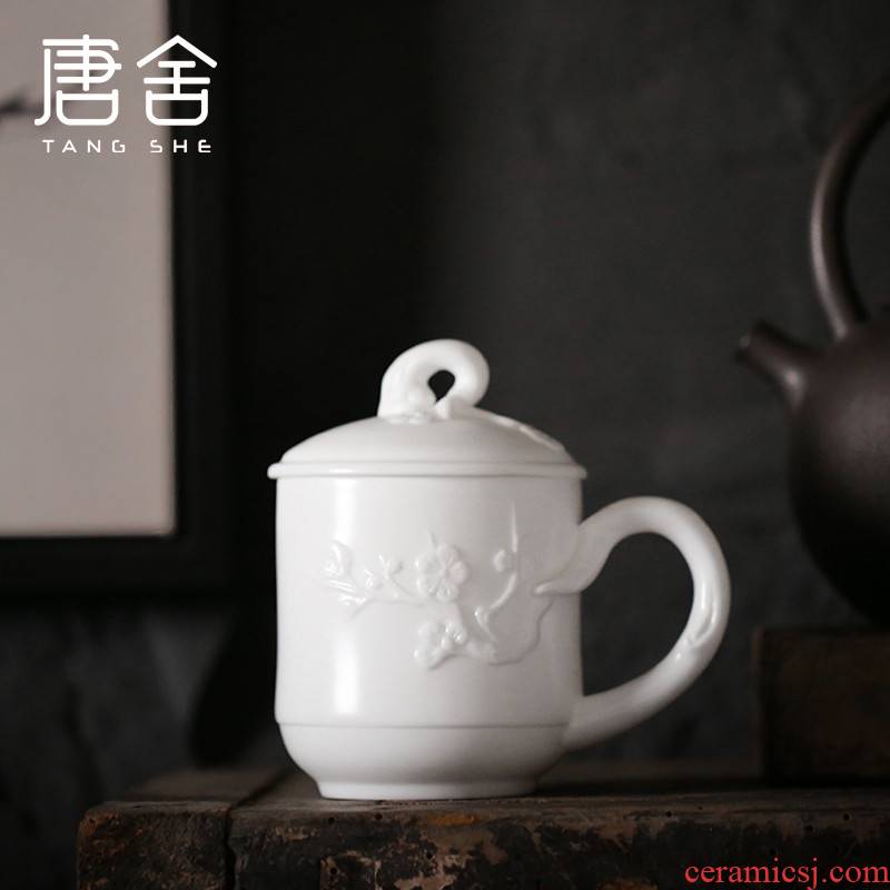 Don difference up ceramic cups dehua white porcelain kung fu tea set office master cup boss personal cup white porcelain cup