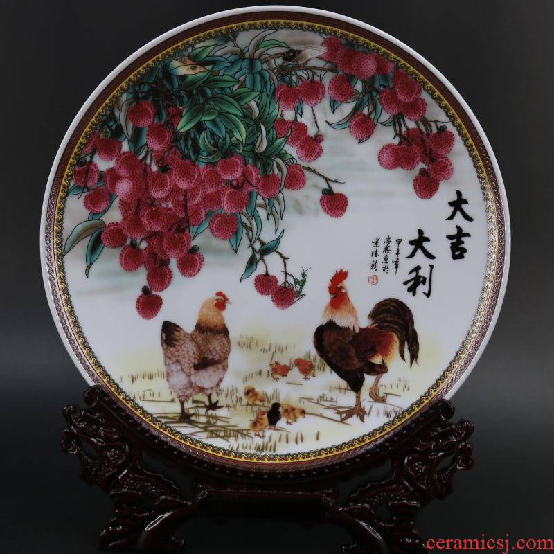 Archaize of jingdezhen porcelain the qing qianlong with prosperous grain porcelain plate of restoring ancient ways household adornment furnishing articles