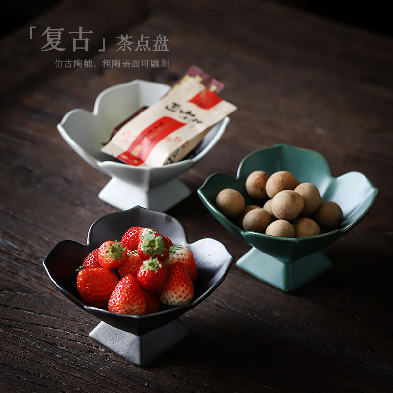 ShangYan Japanese high tea tray was creative snack plate dry fruit tray ceramic snack serving tea accessories tray