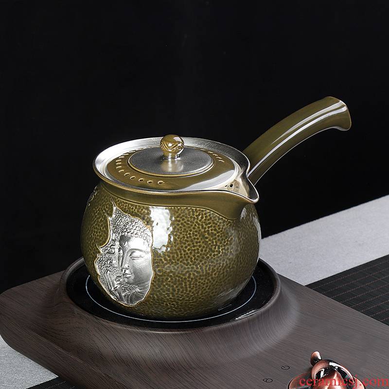 999 sterling silver teapot ceramic cooking household Japanese black tea pu 'er automatic electric power TaoLu tea boiled tea