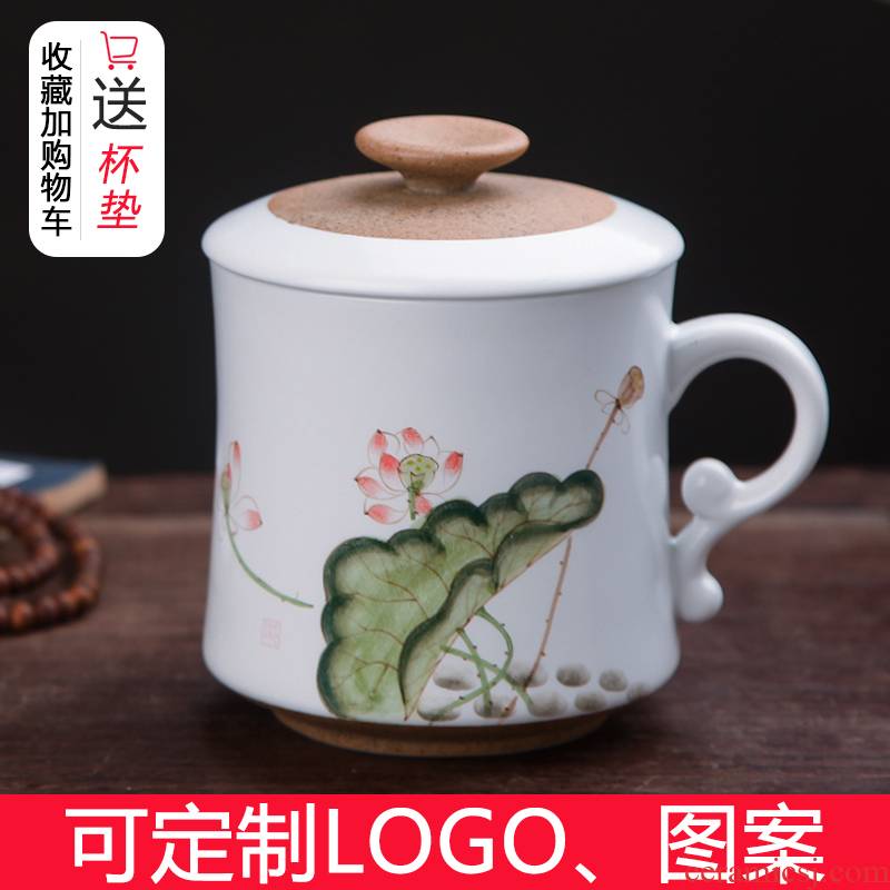 Hand - made ceramic cups restoring ancient ways is a single filter with cover glass huai home tea cup keller of jingdezhen