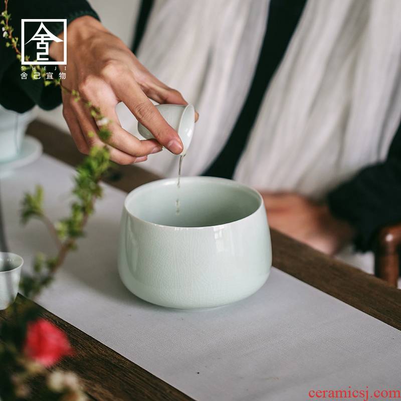 The Self - "appropriate content left up tea tea to wash to wash water, after the small ceramic household Japanese cup hot wash bucket tea accessories