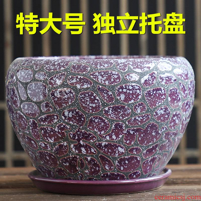 Nordic contracted large flower pot ceramics with tray ideas to sell butterfly orchid orchid money plant green plant fleshy flower pot