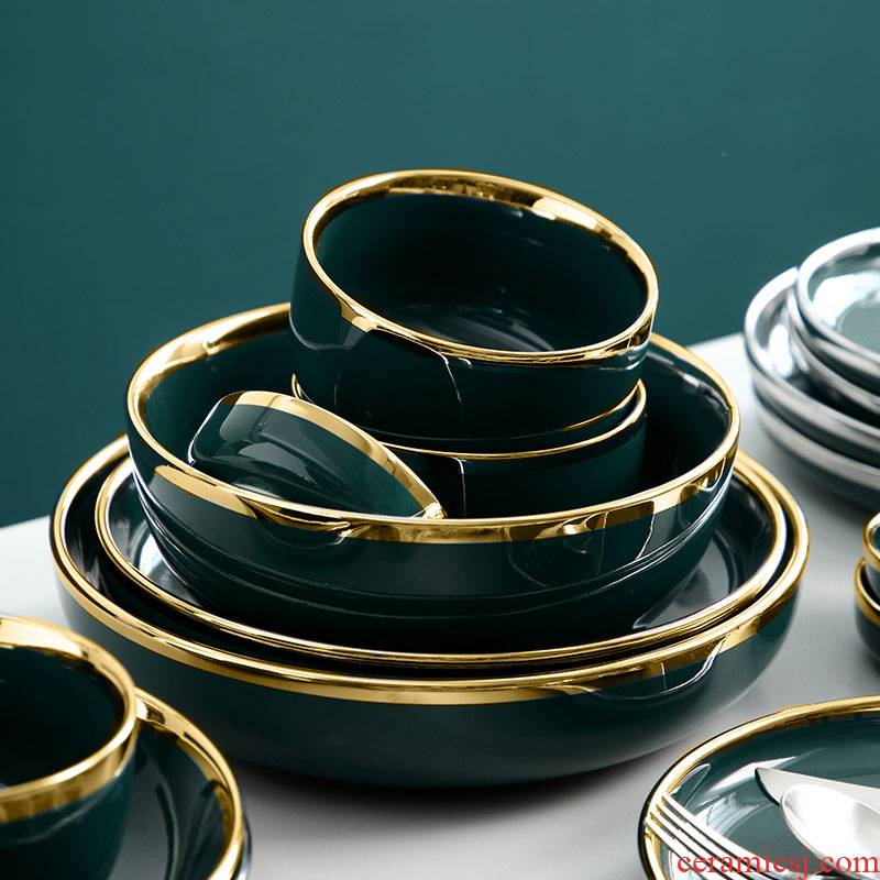 Nordic ceramic bowl with malachite green up phnom penh single rice bowls to eat bowl soup dish plate combination