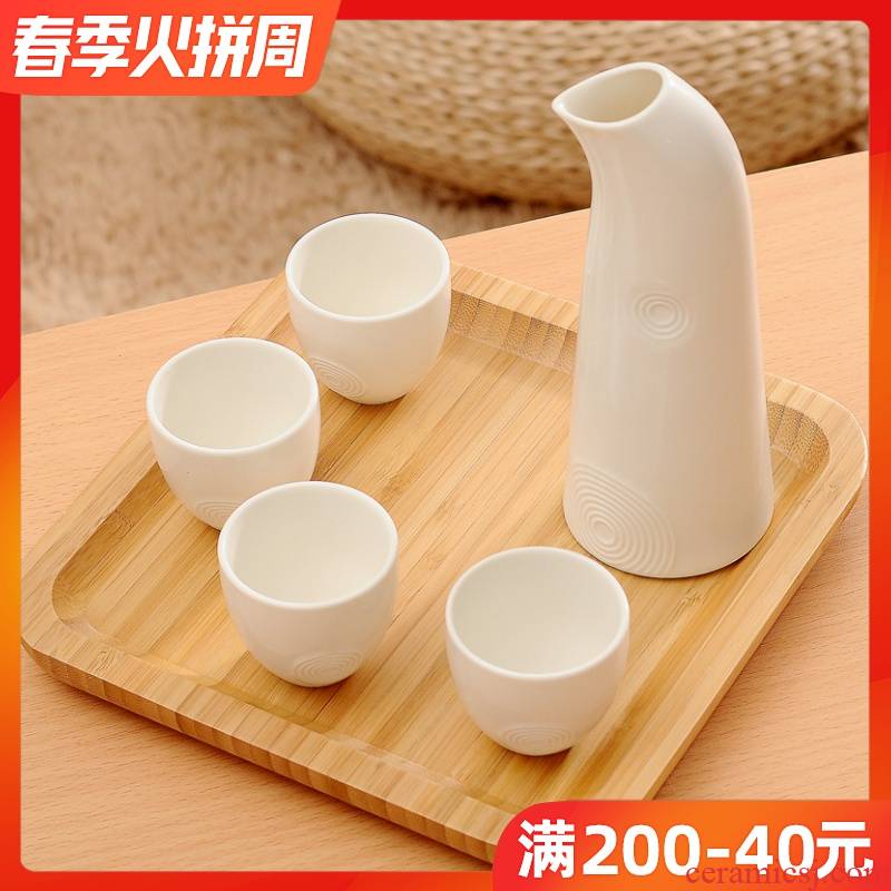 Japanese wine suits for liquor cup suit ceramics hip Chinese liquor cup wine wine wine a small handleless wine cup