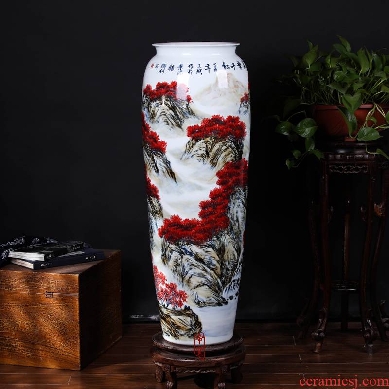 Hand - made youligong landscape idea gourd bottle of jingdezhen ceramics Chinese style living room villa clubhouse interior furnishing articles arranging flowers