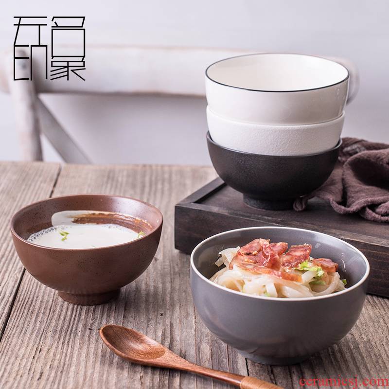 Unknown impression Japanese bowl of rice bowls of household contracted 4.5 inch creative ceramic tableware bowls for dinner